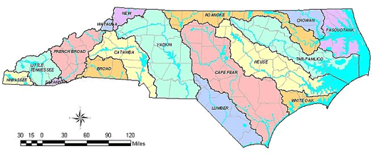 North Carolina Watersheds Map